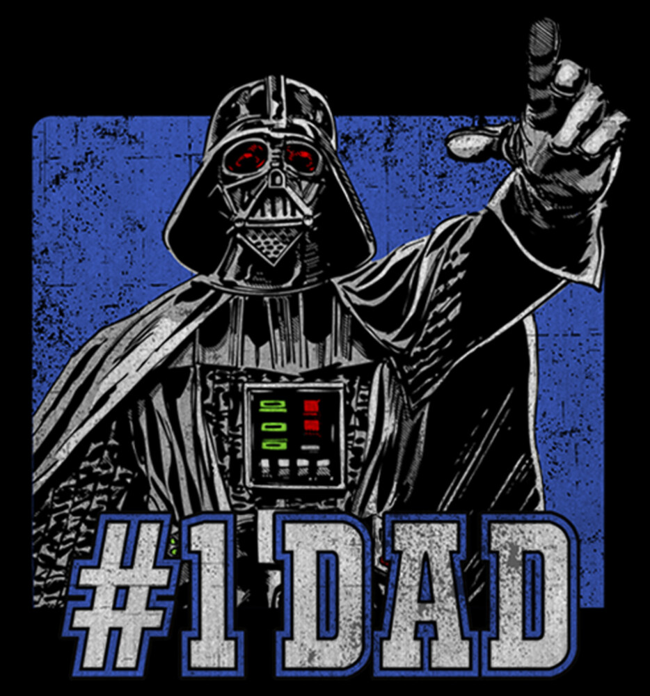 Men's Star Wars Darth Vader Number One Dad  Adult Pull Over Hoodie