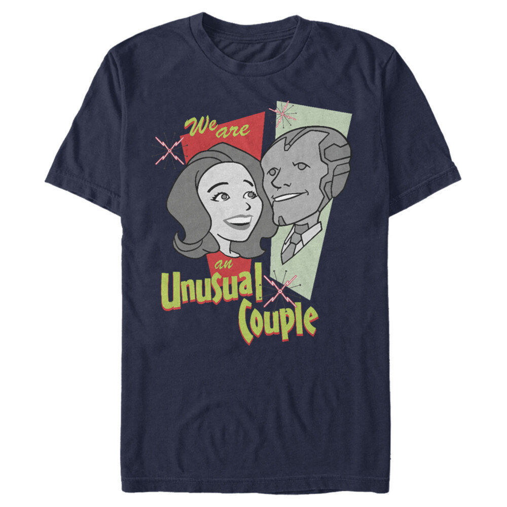 Men's Marvel WandaVision Retro Animated Unusual Couple  Adult T-Shirt