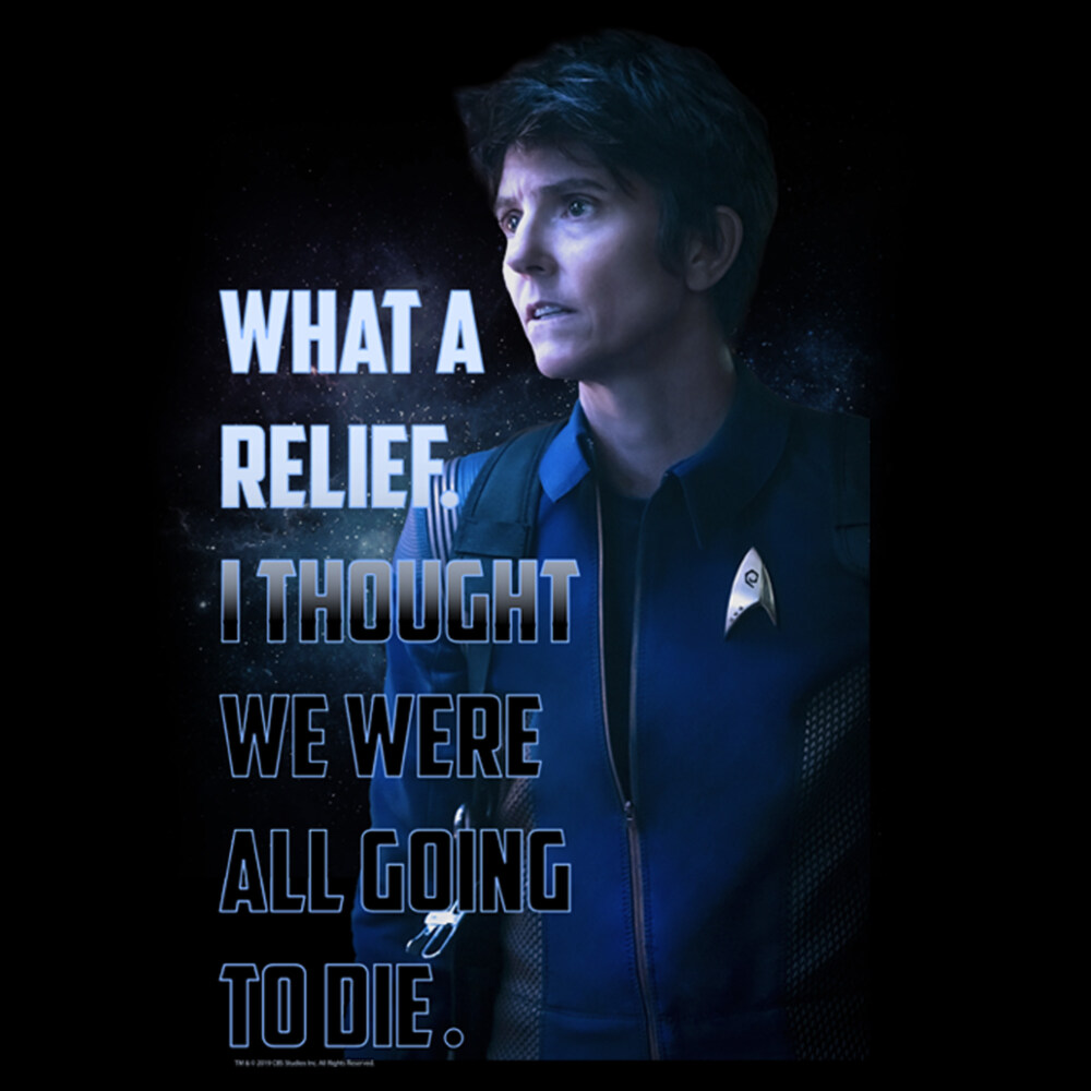 Men's Star Trek: Discovery Relieved Jett Reno  Adult T-Shirt