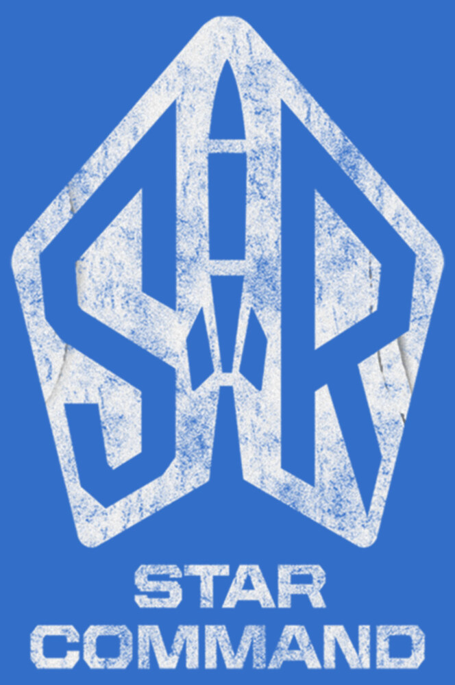 Men's Lightyear Star Command Distressed Logo  Adult Pull Over Hoodie