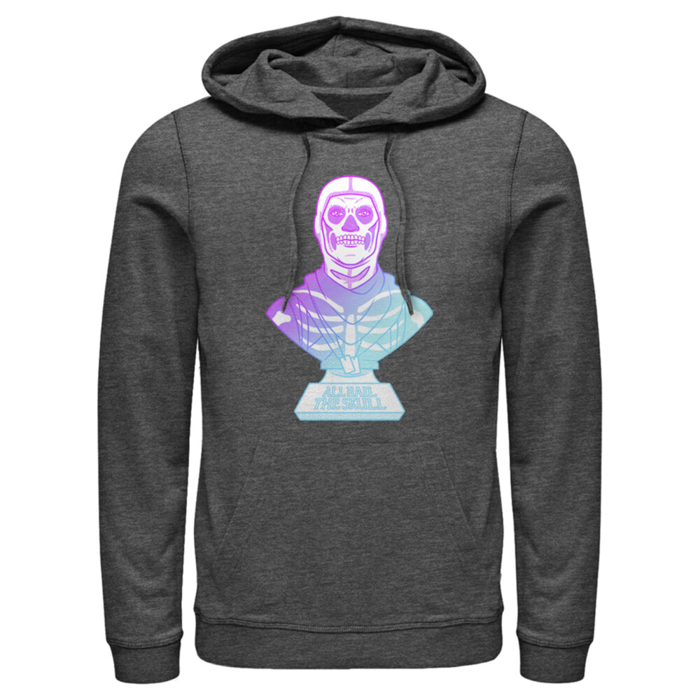 Men's Fortnite Skull Trooper All Hail Glow  Adult Pull Over Hoodie