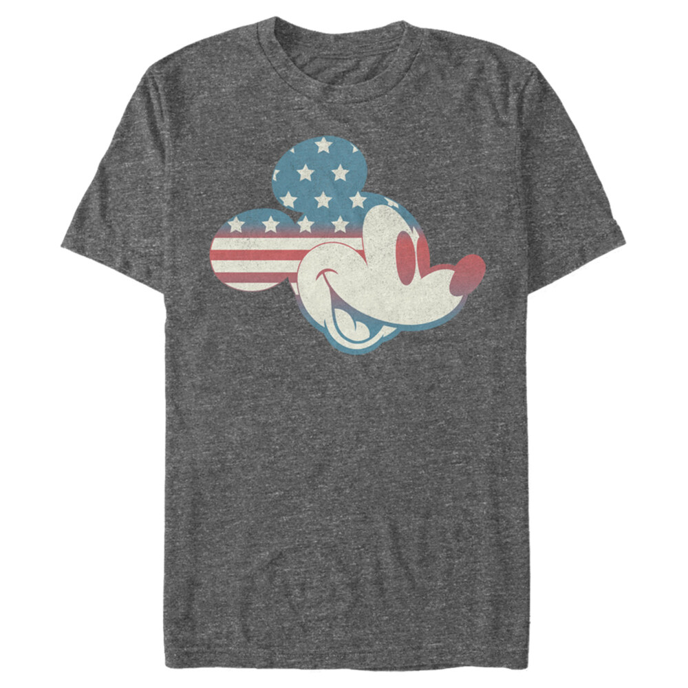 Men's Mickey & Friends Fourth of July Mickey Mouse Face  Adult T-Shirt