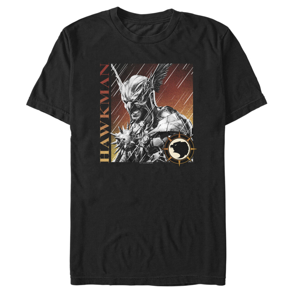 Men's Black Adam Hawk Mace  Adult T-Shirt