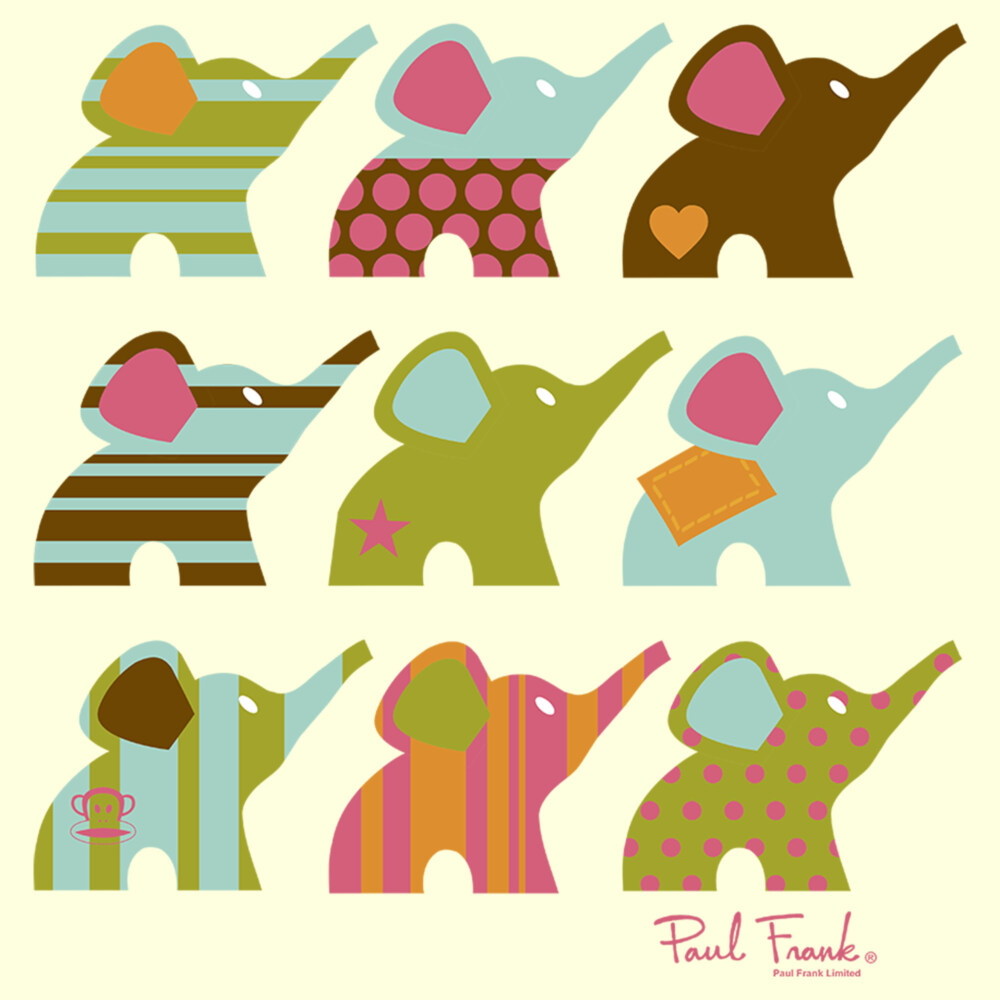 Men's Paul Frank Ellie Line Up  Adult T-Shirt