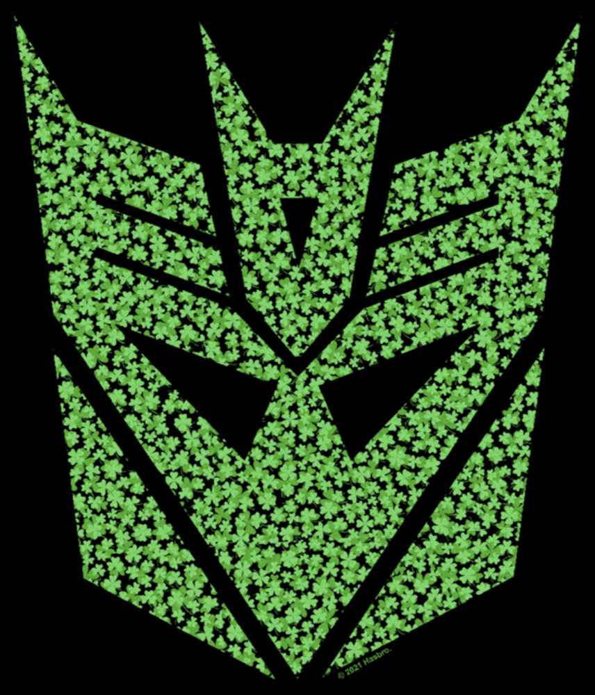 Men's Transformers St. Patrick's Day Cloverfield Decepticon Logo  Adult T-Shirt