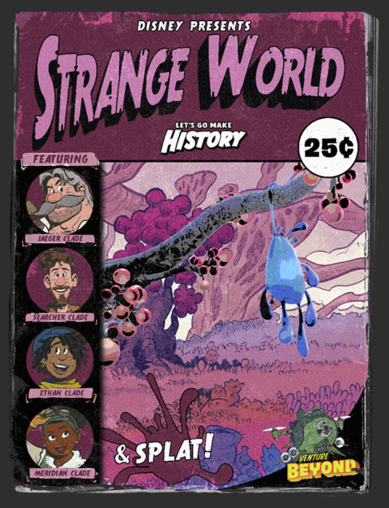 Men's Strange World Comic Book Cover  Adult T-Shirt