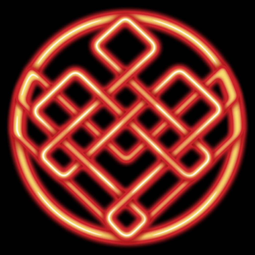 Men's Shang-Chi and the Legend of the Ten Rings Neon Symbol  Adult T-Shirt