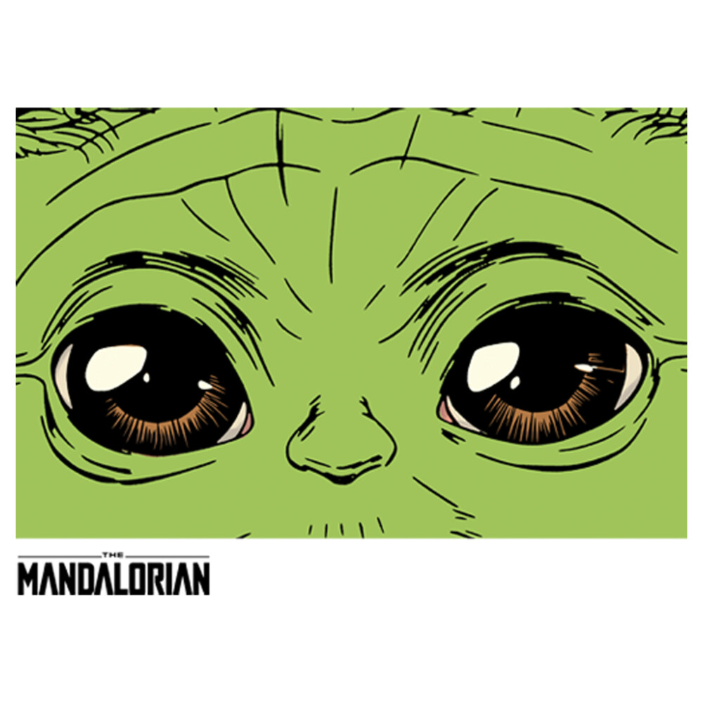 Men's Star Wars: The Mandalorian The Child Hypnotic Eyes  Adult T-Shirt