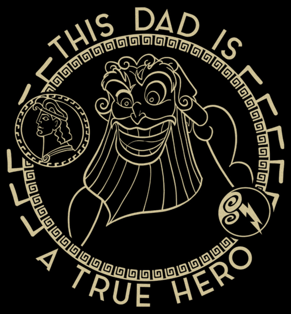Men's Hercules Zeus This Dad is a True Hero  Adult T-Shirt
