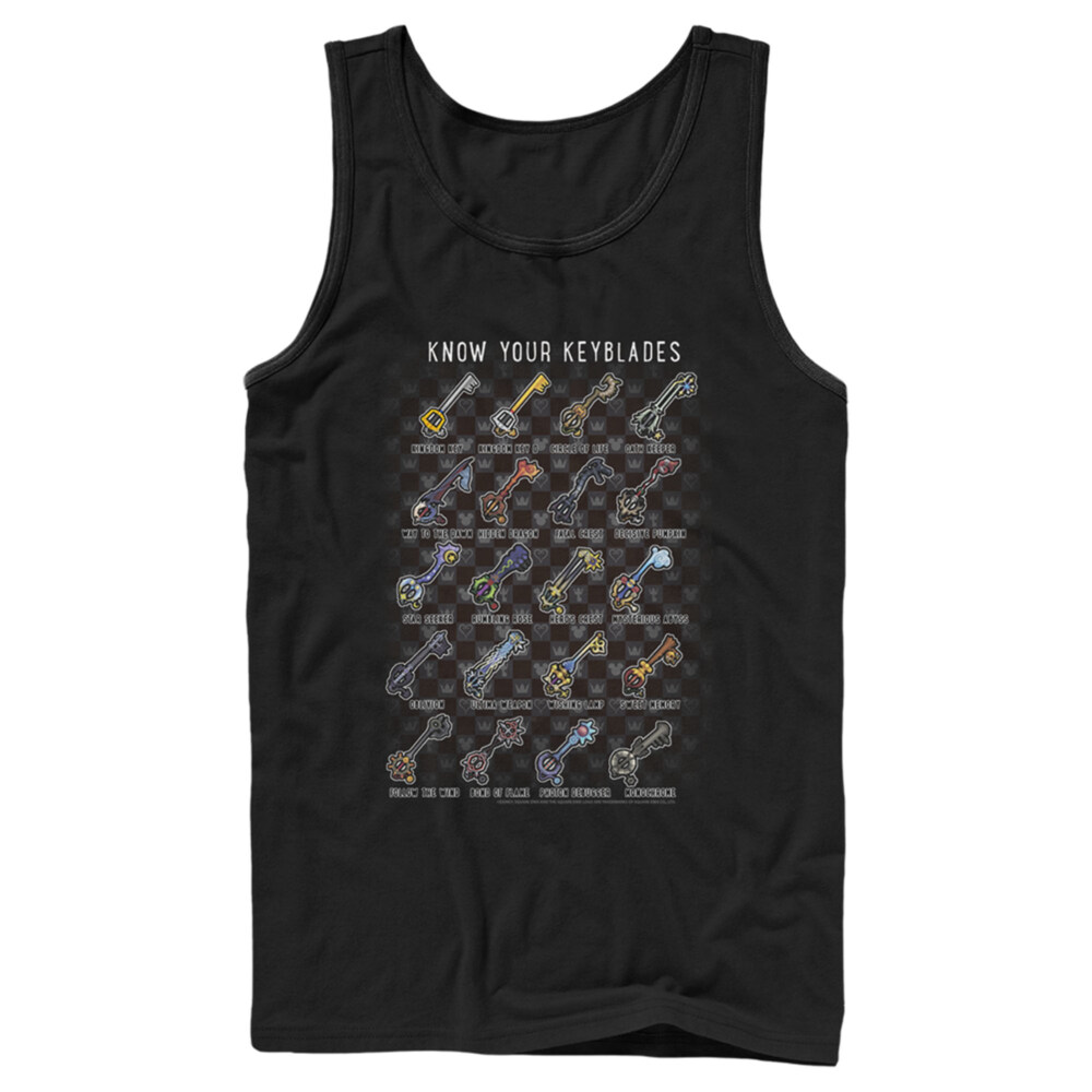 Men's Kingdom Hearts 2 Know your Keyblade  Adult Tank Top