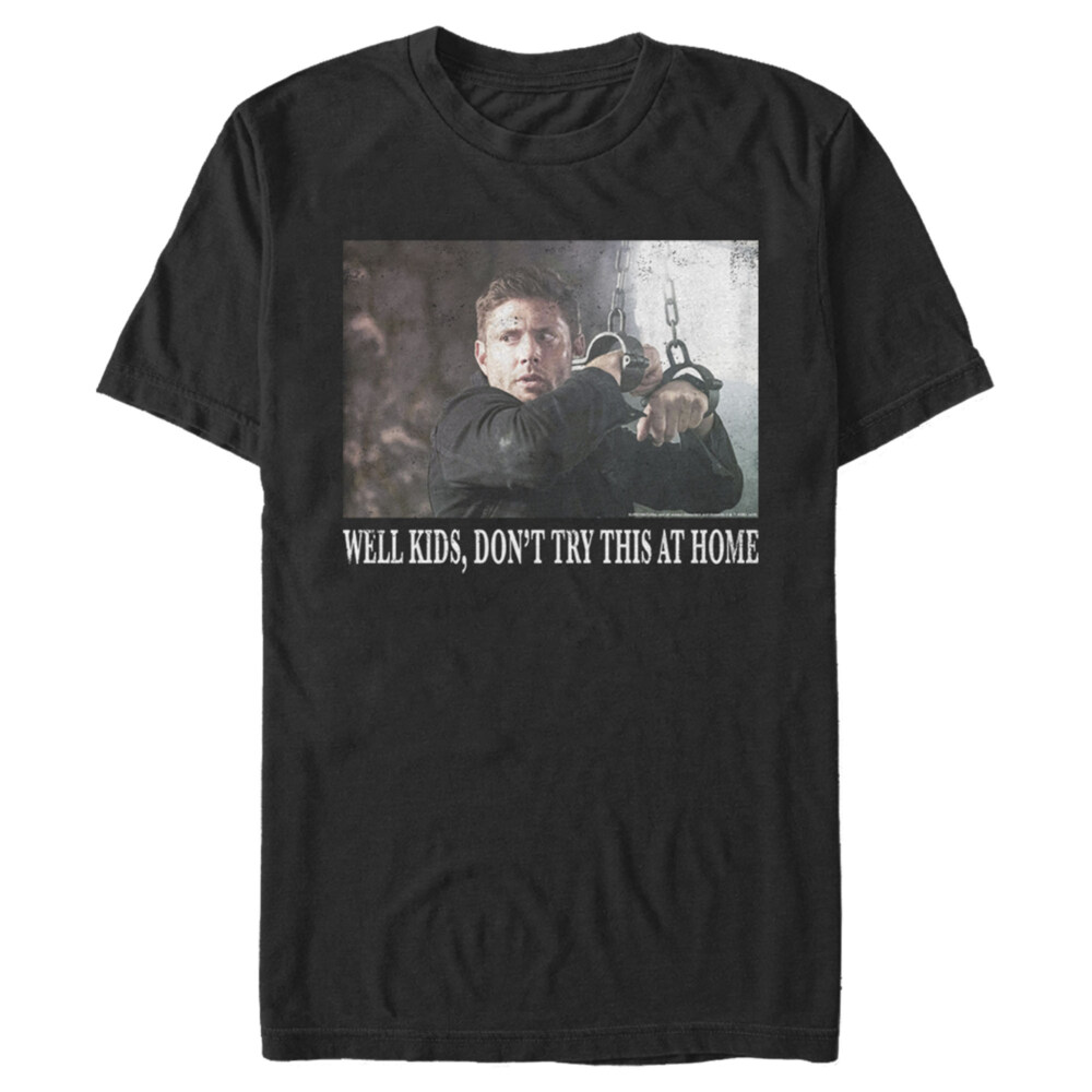Men's Supernatural Dean Don't Try At Home  Adult T-Shirt