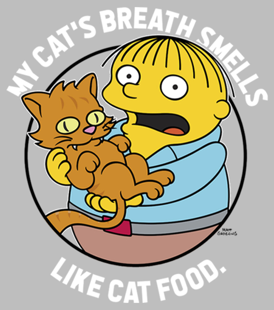Men's The Simpsons Ralph and His Cat  Adult Long Sleeve Shirt