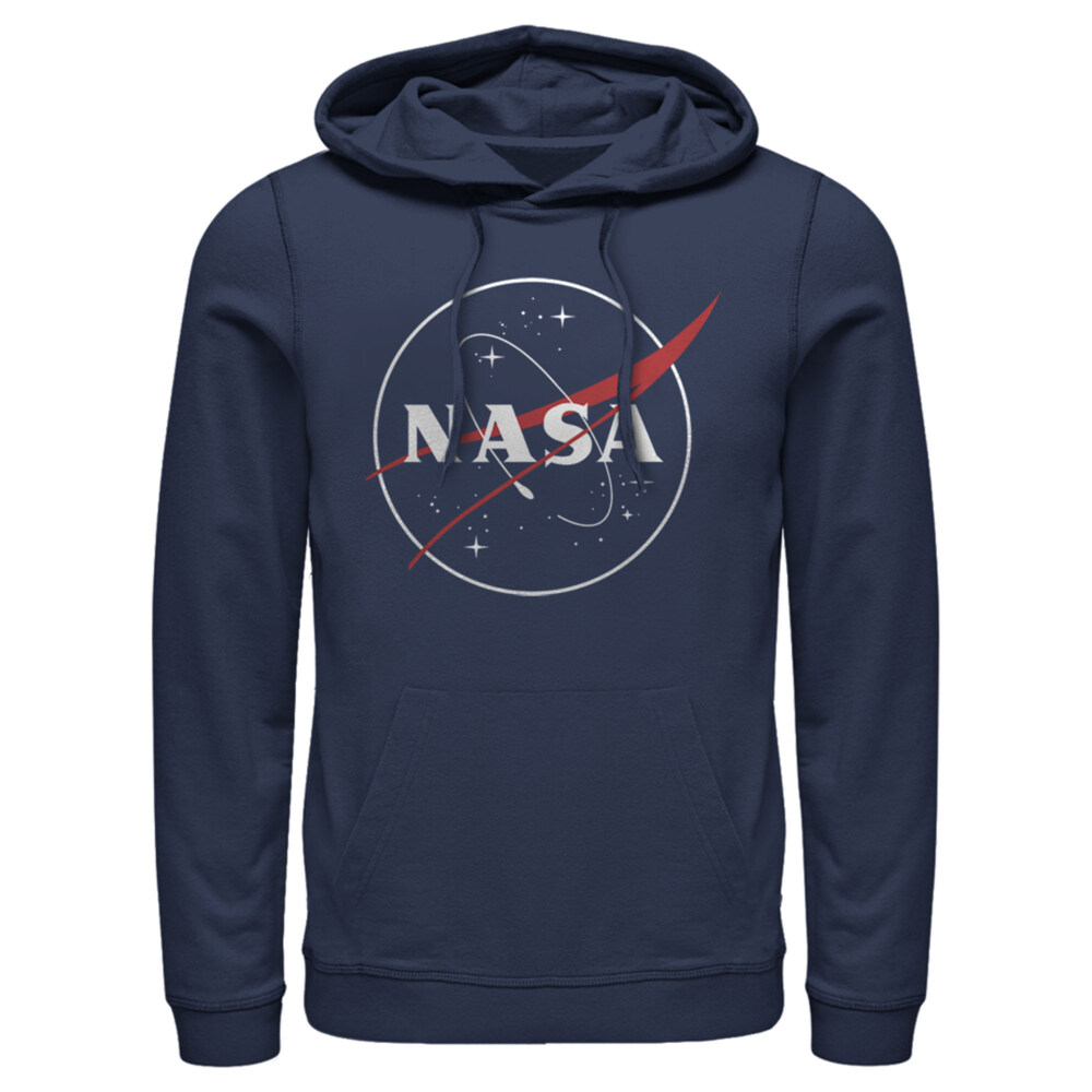 Men's NASA Outline Simple Logo  Adult Pull Over Hoodie