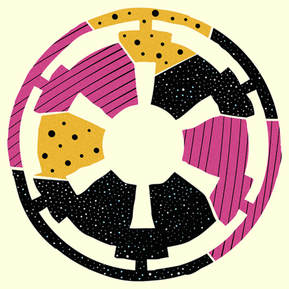 Men's Star Wars Retro Galactic Empire Logo  Adult T-Shirt