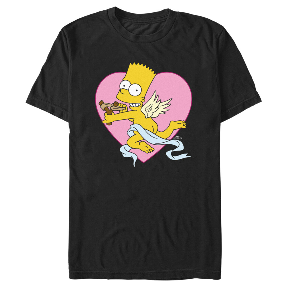 Men's The Simpsons Valentine's Day Cupid Bart  Adult T-Shirt