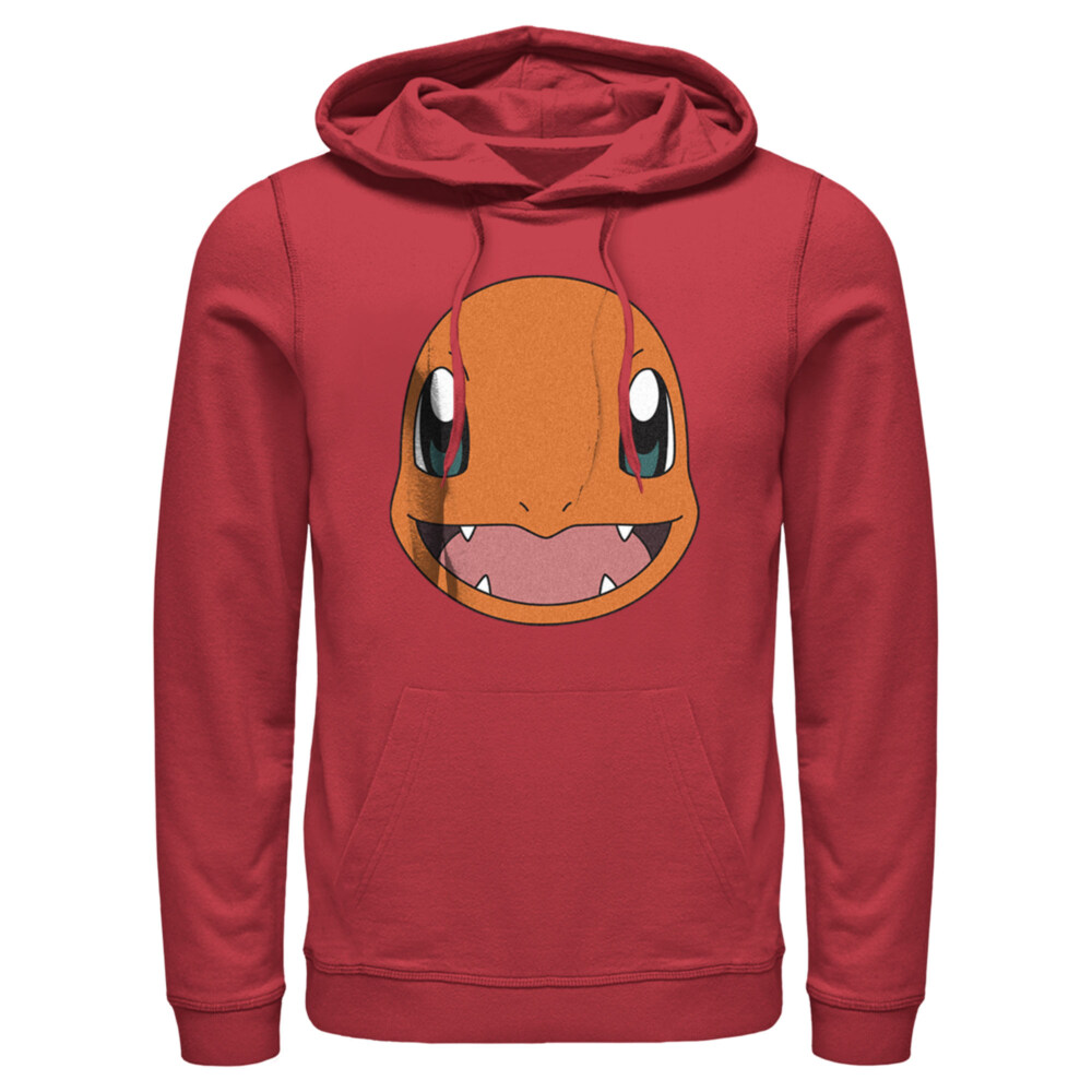 Men's Pokemon Charmander Smile  Adult Pull Over Hoodie