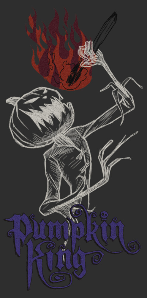 Men&#039;s The Nightmare Before Christmas Jack Pumpkin King Rockstar Sketch  Adult T-Shirt