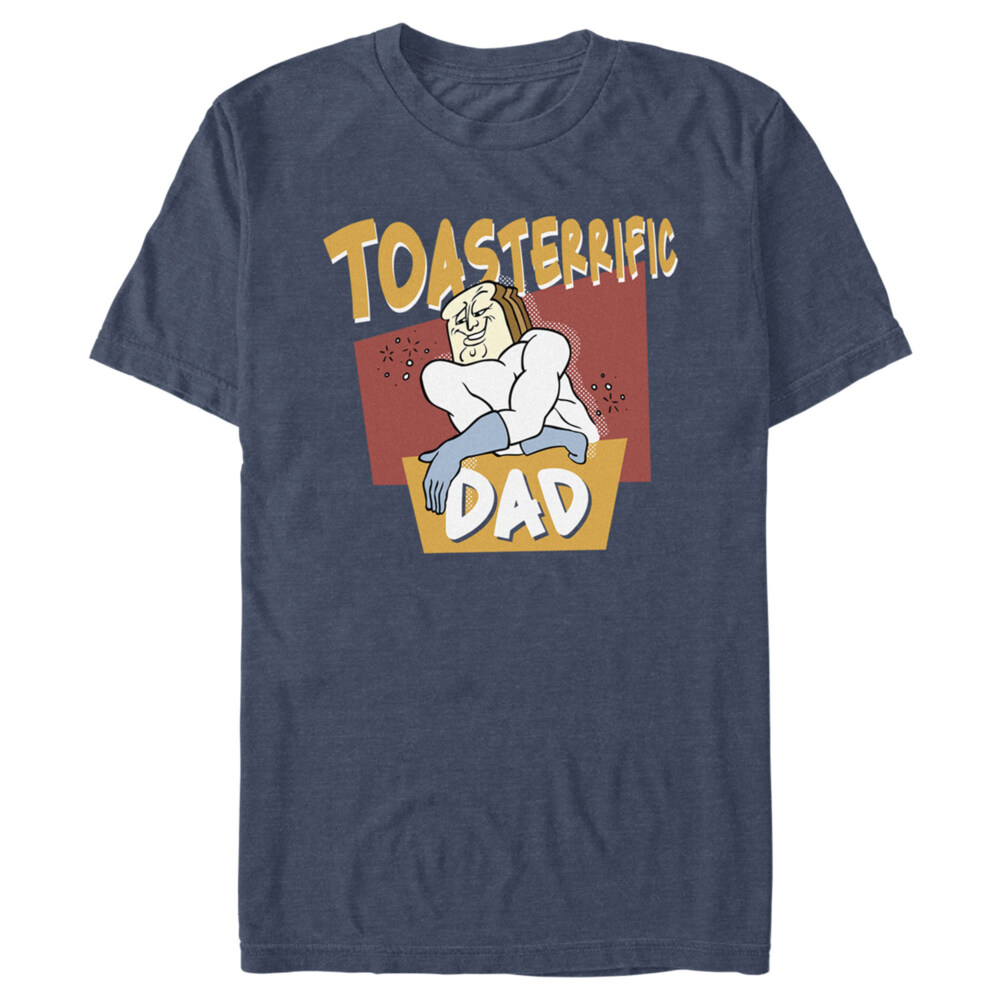 Men's The Ren & Stimpy Show Powdered Toast Man Toasterrific Dad  Adult T-Shirt