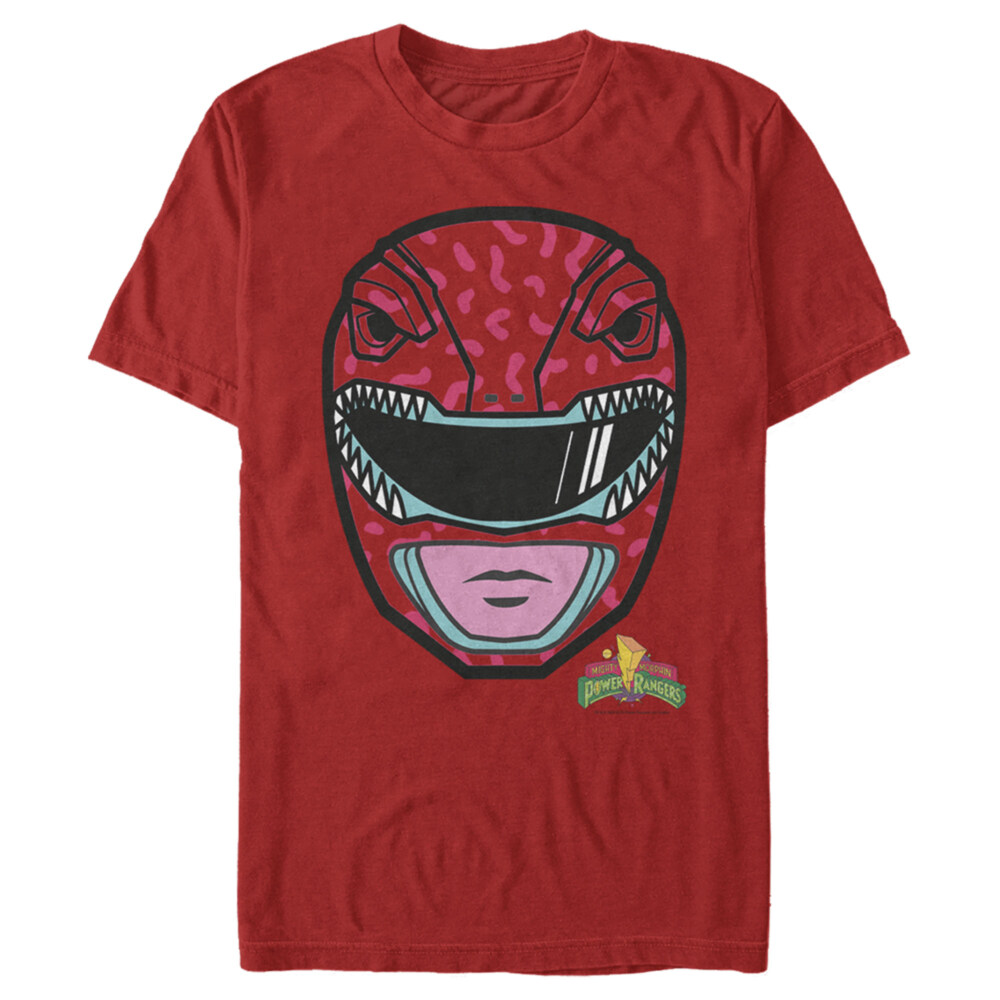 Men's Power Rangers Red Ranger Helmet  Adult T-Shirt