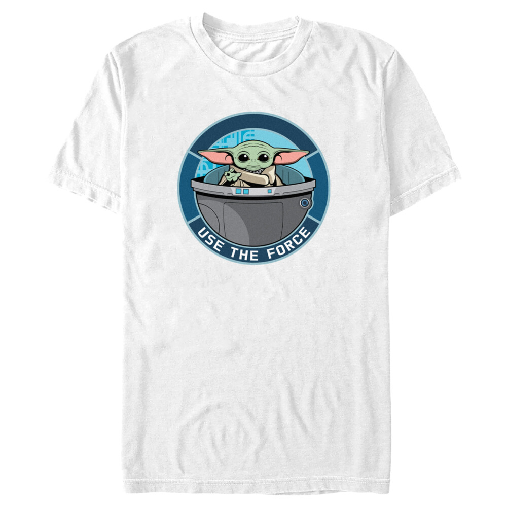 Men's Star Wars: The Mandalorian Grogu Use the Force Badge  Adult T-Shirt