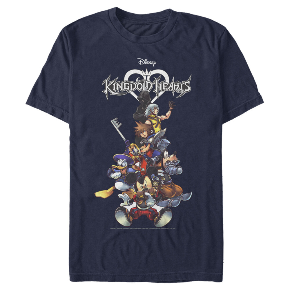 Men's Kingdom Hearts Coded Box Art  Adult T-Shirt