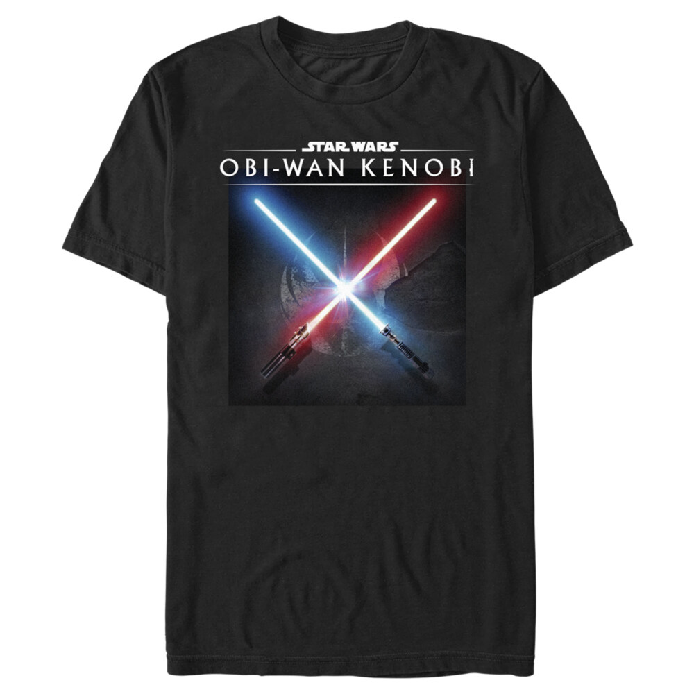 Men's Star Wars: Obi-Wan Kenobi Lightsaber Dark Side vs Jedi Clash  Adult T-Shirt