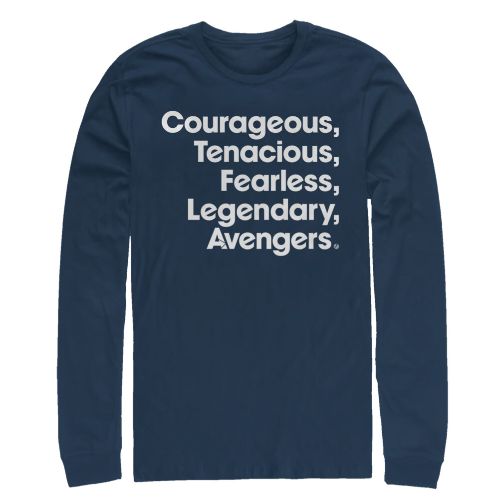 Men's Marvel Avengers: Endgame Heroic Qualities  Adult Long Sleeve Shirt