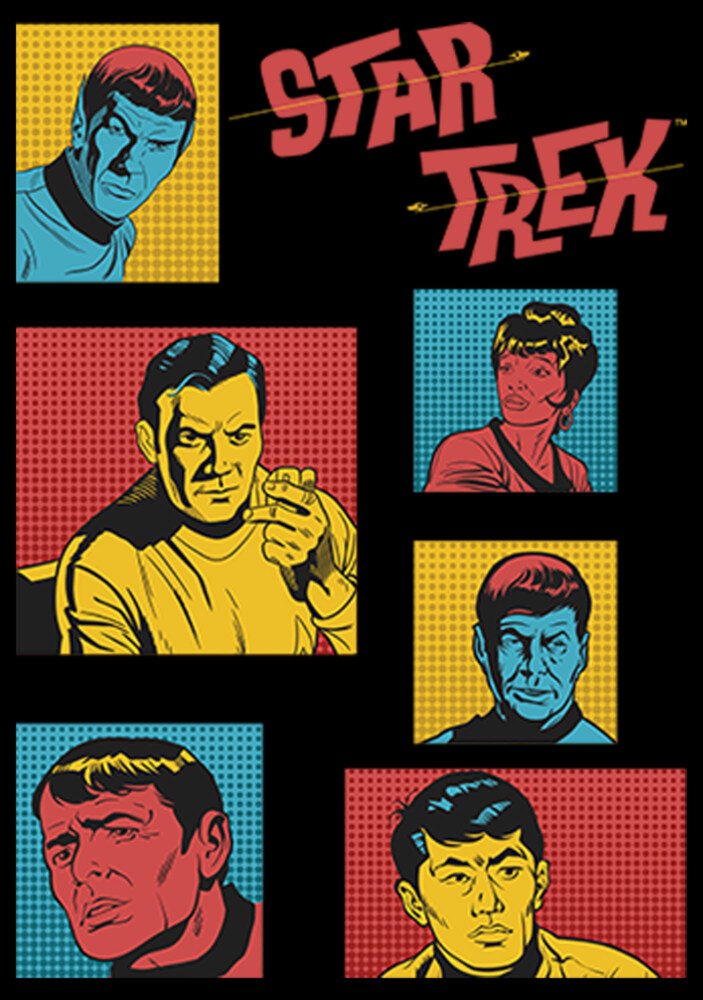 Men's Star Trek: The Original Series Retro Character Squares  Adult Pull Over Hoodie