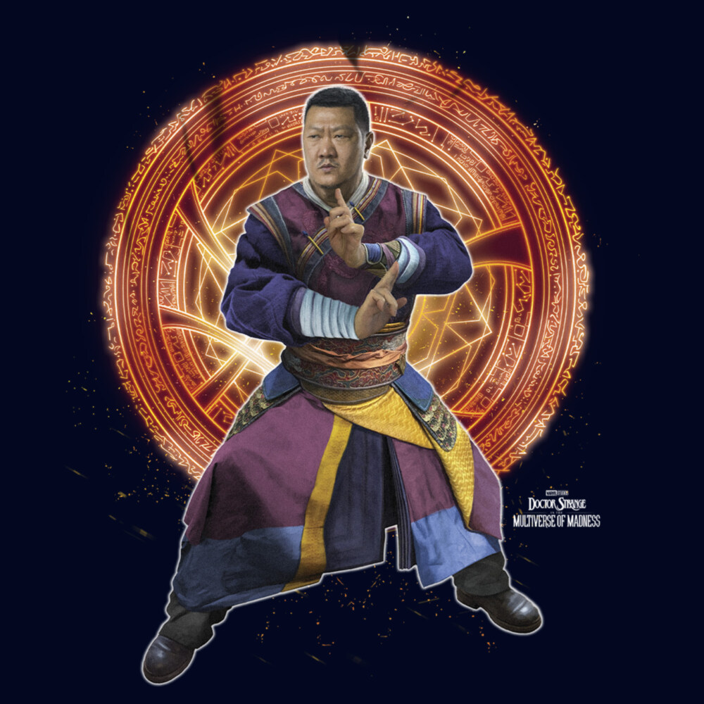 Men's Marvel Doctor Strange in the Multiverse of Madness Wong in Action  Adult T-Shirt