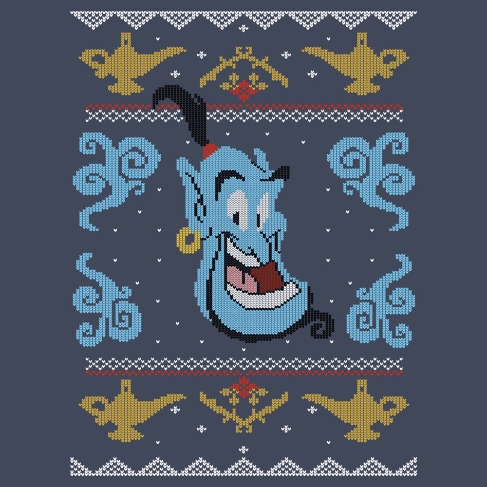 Men's Aladdin Aladdin Genie Christmas Sweater  Adult T-Shirt