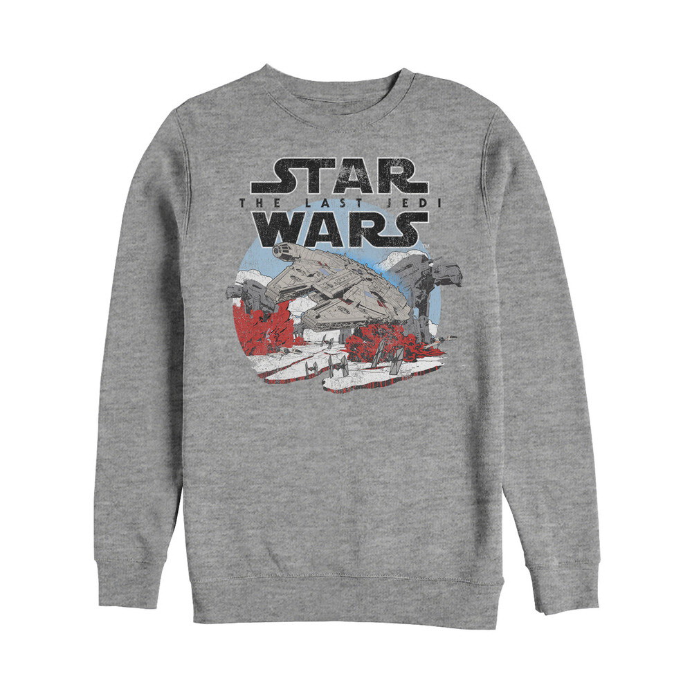 Men's Star Wars The Last Jedi Millennium Falcon Crait Battle  Adult Sweatshirt