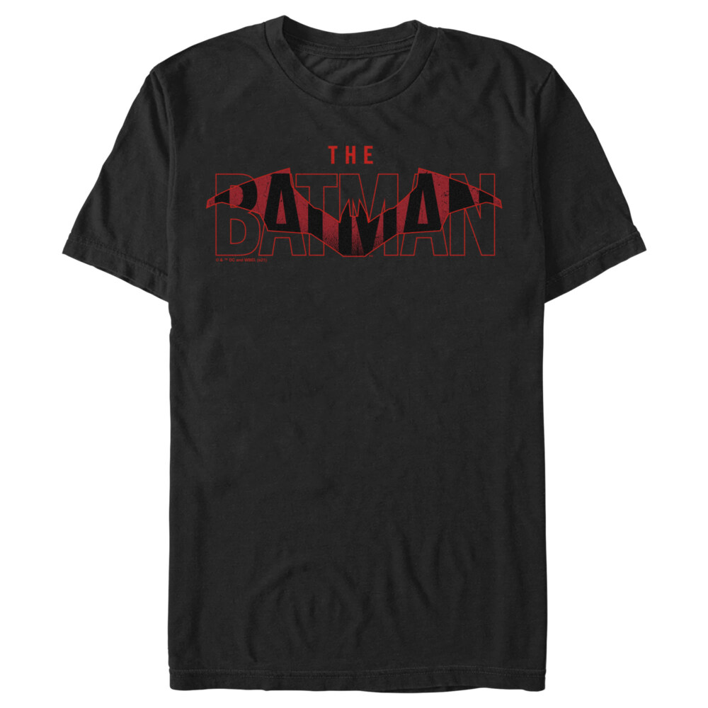 Men's The Batman Red Movie Logo  Adult T-Shirt