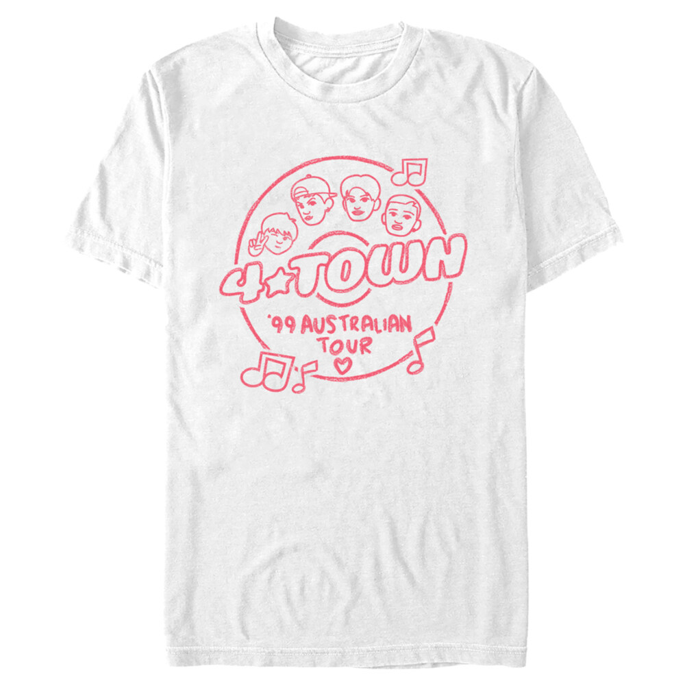 Men's Turning Red 4*Town '99 Australian Tour Badge  Adult T-Shirt