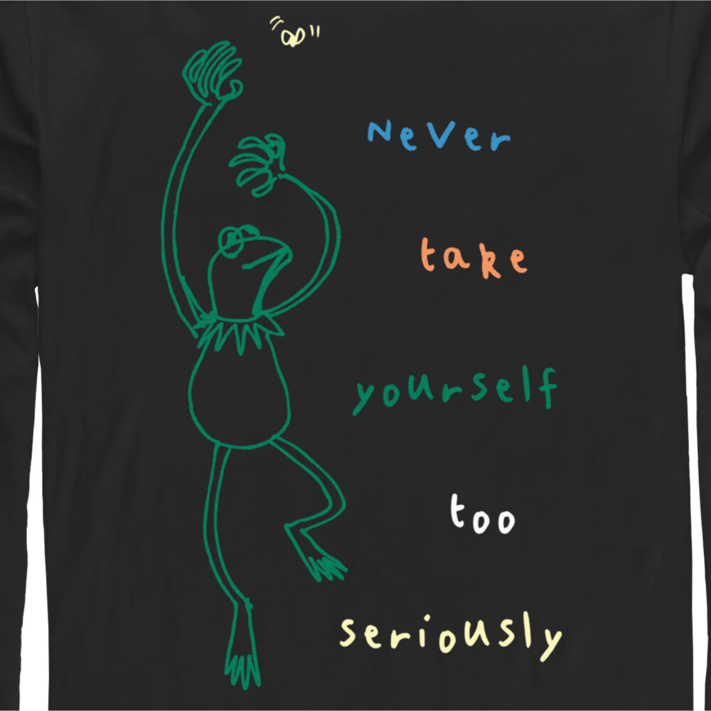 Men's The Muppets Kermit Serious Dance  Adult Long Sleeve Shirt