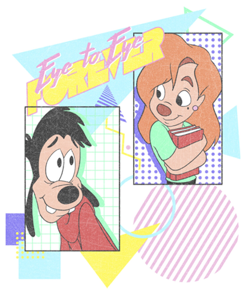 Men's A Goofy Movie Max and Roxanne Eye to Eye Forever  Adult T-Shirt