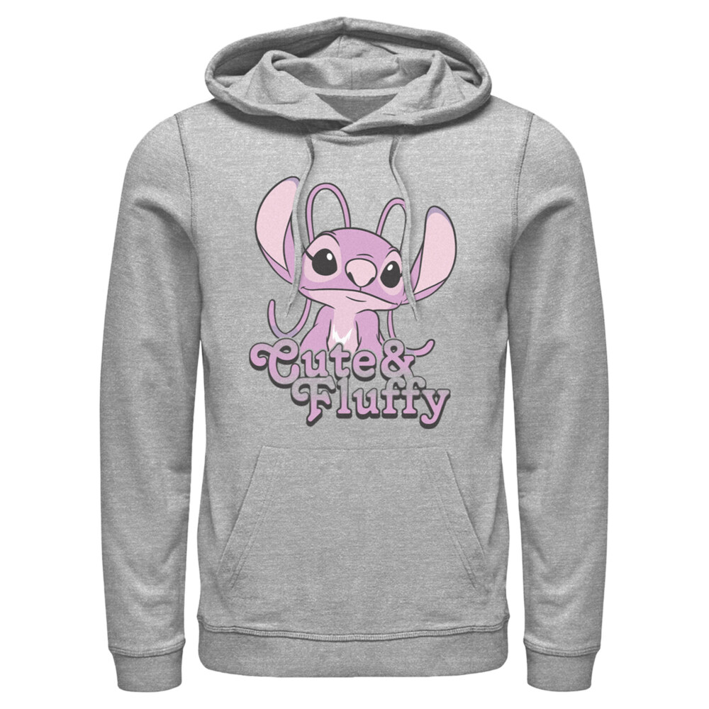 Men's Lilo & Stitch Angel Cute & Fluffy  Adult Pull Over Hoodie