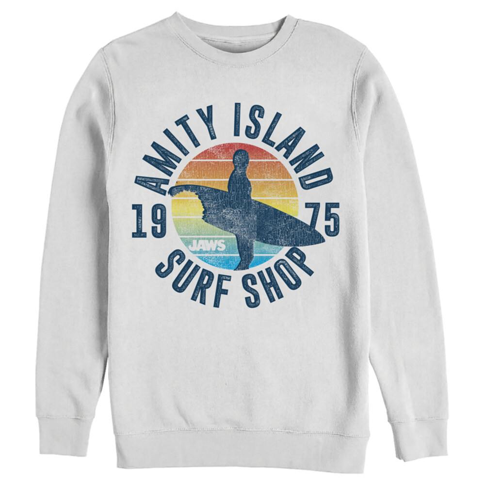 Men's Jaws Retro Amity Island Surf Shop  Adult Sweatshirt