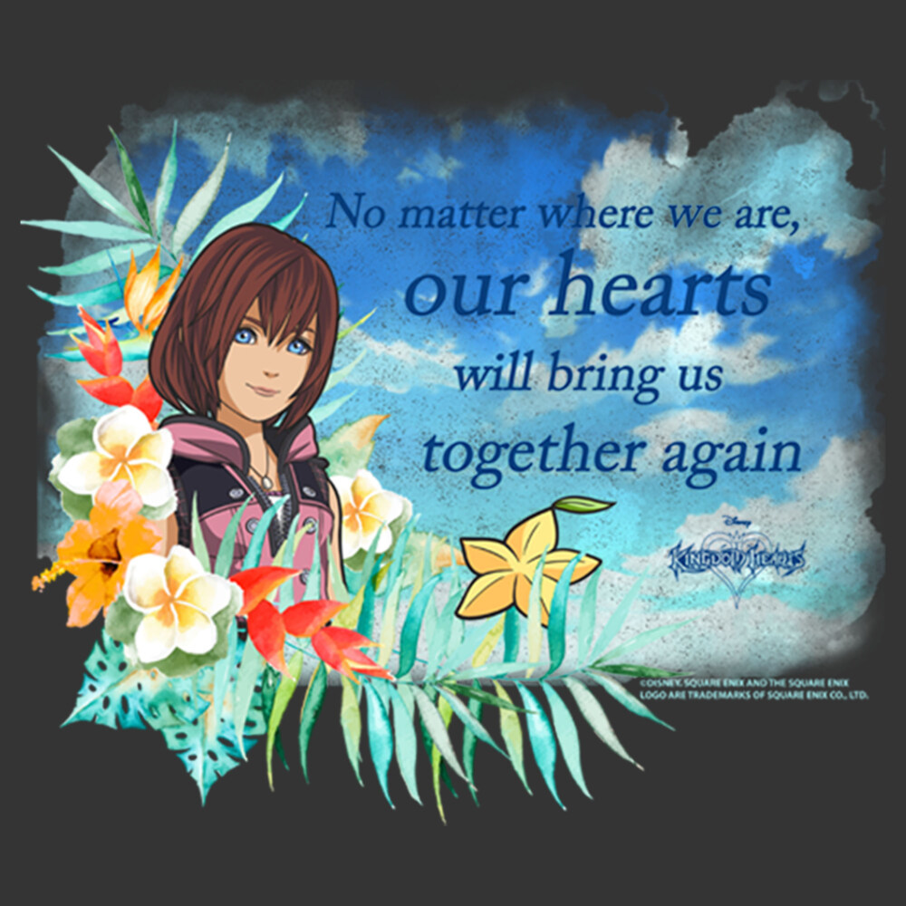 Men's Kingdom Hearts 3 Our Hearts Will Bring Us Together Again  Adult Pull Over Hoodie