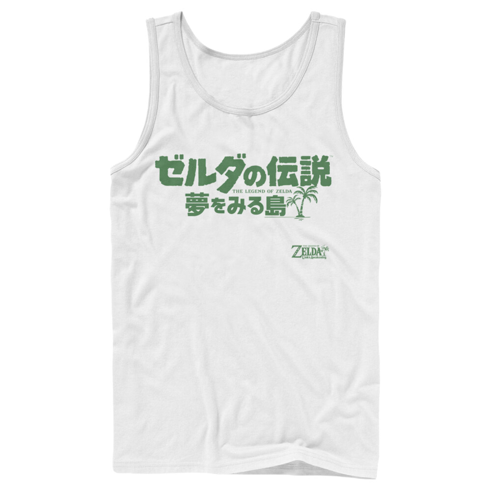 Men's Nintendo Legend of Zelda Link's Awakening Japanese Logo  Adult Tank Top