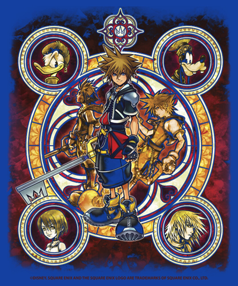 Men's Kingdom Hearts 2 Stained Glass Art  Adult T-Shirt