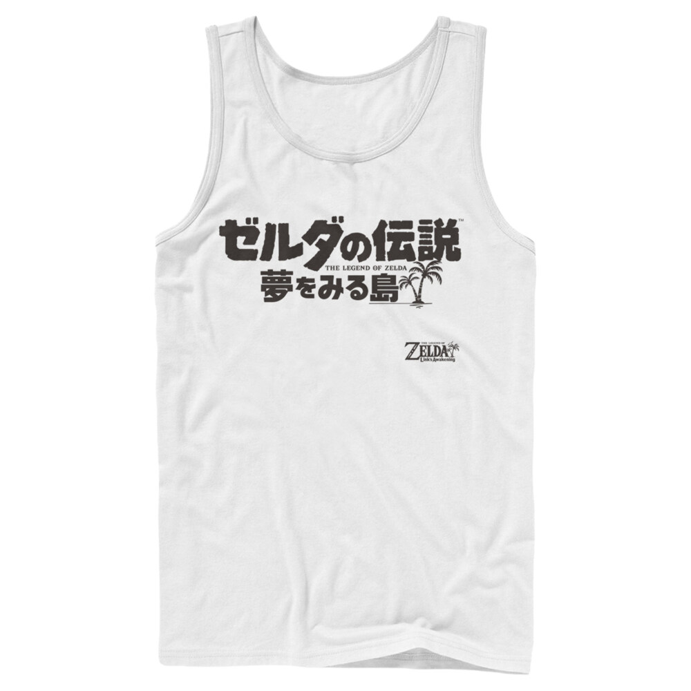 Men's Nintendo Legend of Zelda Link's Awakening Japanese Character Logo  Adult Tank Top
