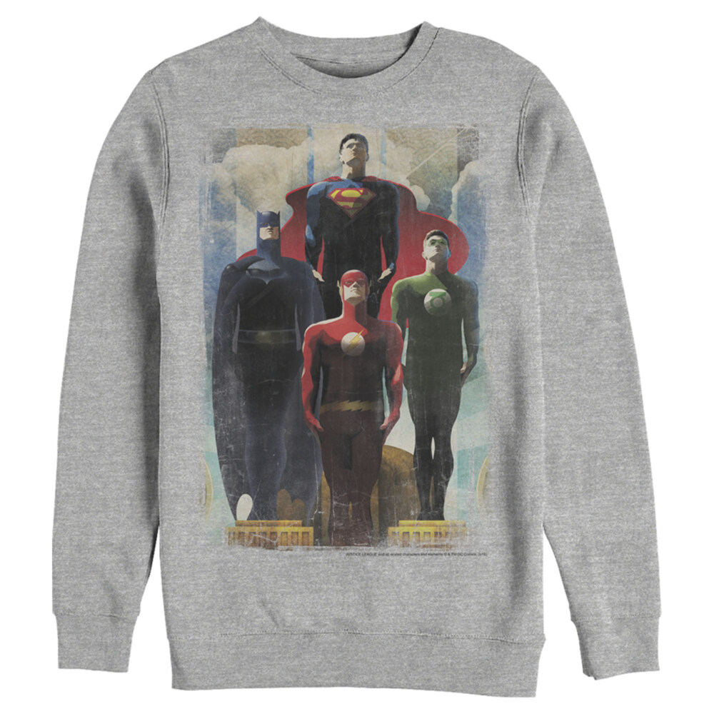 Men's Justice League Hero Artistic Poster  Adult Sweatshirt