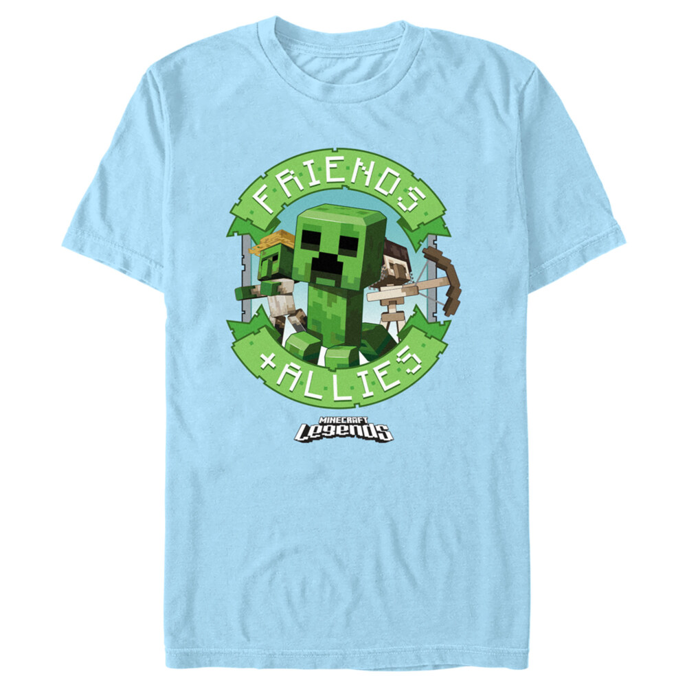 Men's Minecraft Legends Friends and Allies Banner  Adult T-Shirt