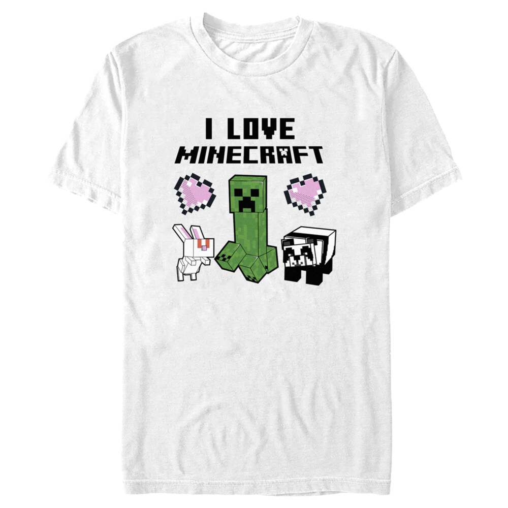 Men's Minecraft Love and Mobs  Adult T-Shirt
