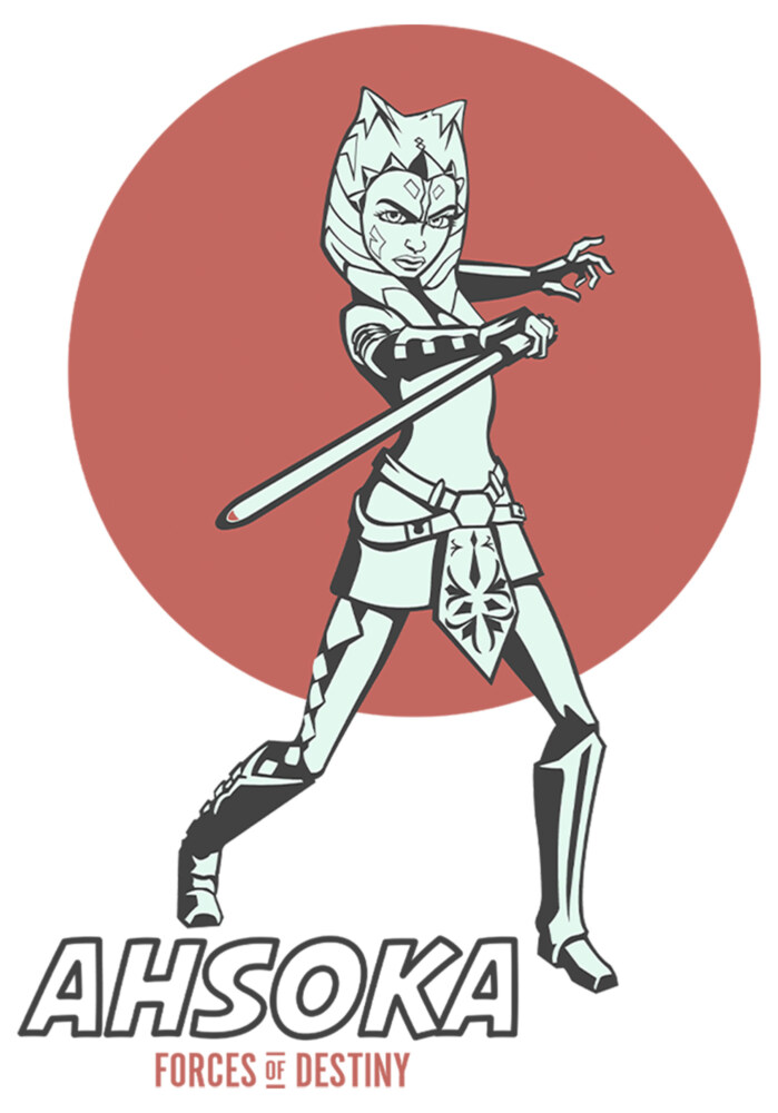 Men's Star Wars: Forces of Destiny Ahsoka Pose  Adult Baseball Tee