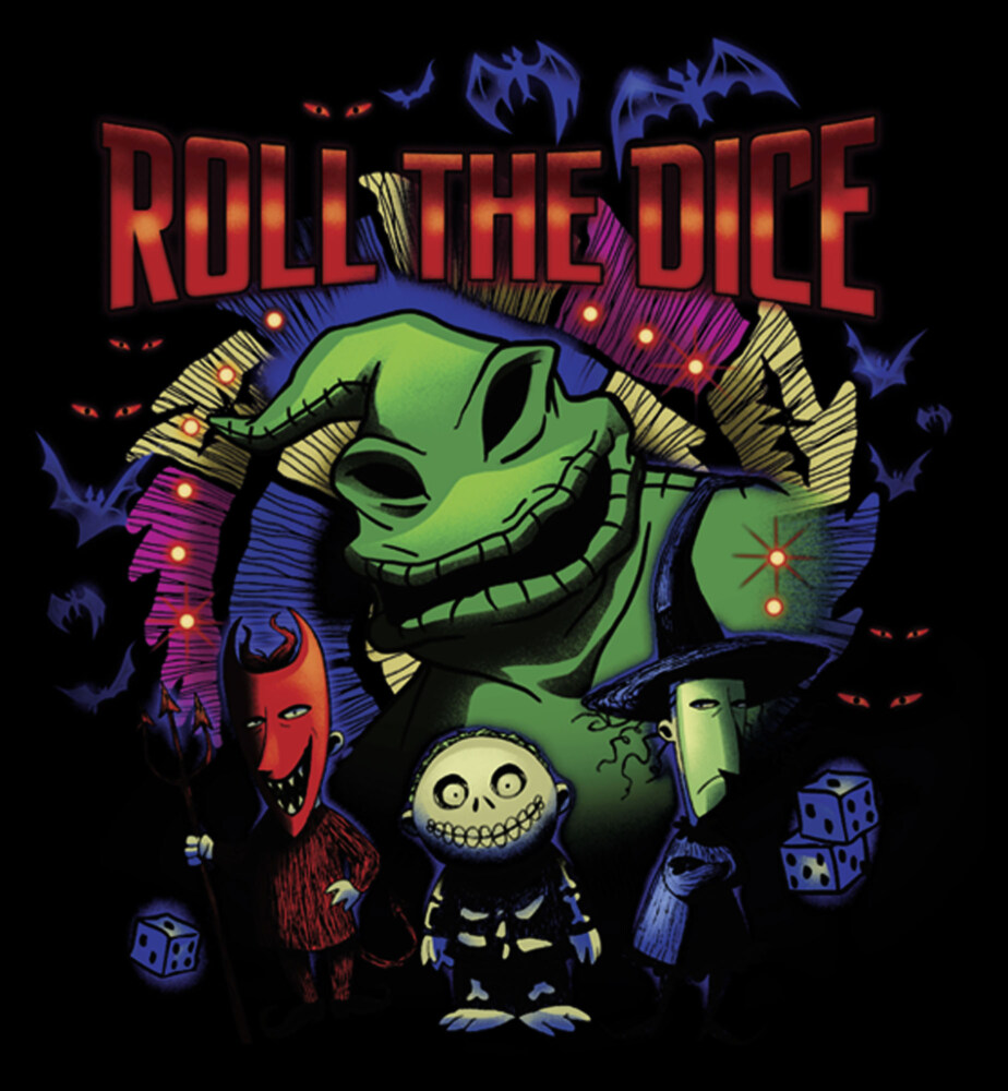 Men's The Nightmare Before Christmas Oogie Boogie Roll the Dice  Adult T-Shirt