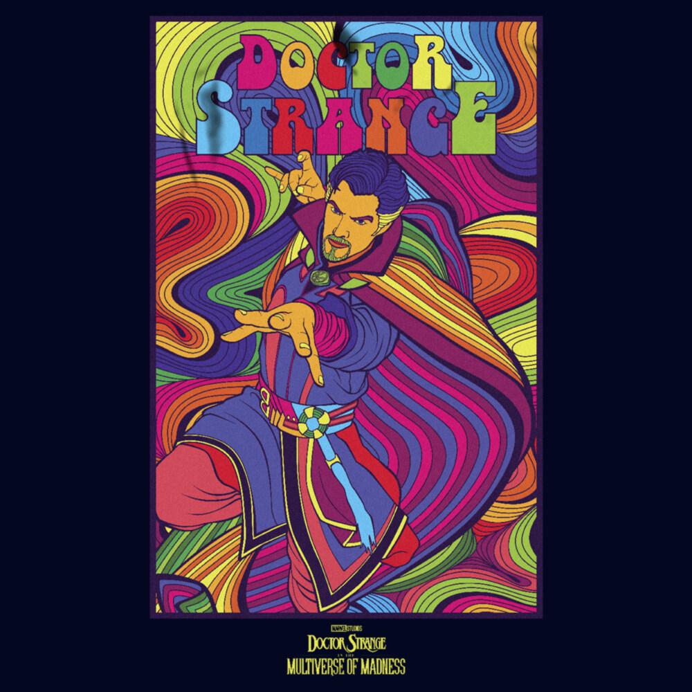 Men's Marvel Doctor Strange in the Multiverse of Madness Groovy Strange  Adult T-Shirt