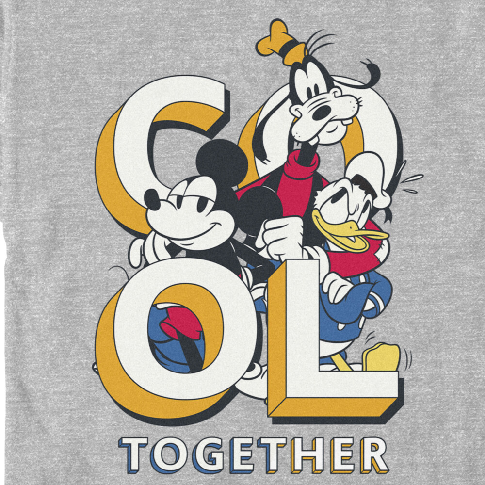 Men's Mickey & Friends Retro Cool Together  Adult T-Shirt