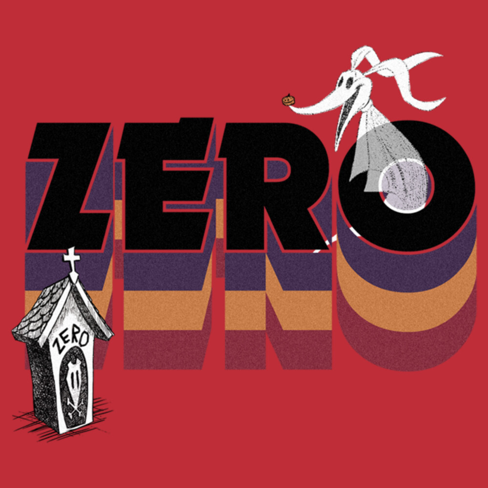 Men's The Nightmare Before Christmas Zero Retro  Adult T-Shirt
