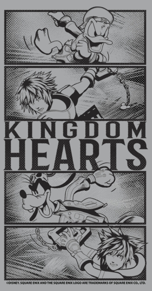 Men's Kingdom Hearts 3 Action Panels  Adult Sweatshirt